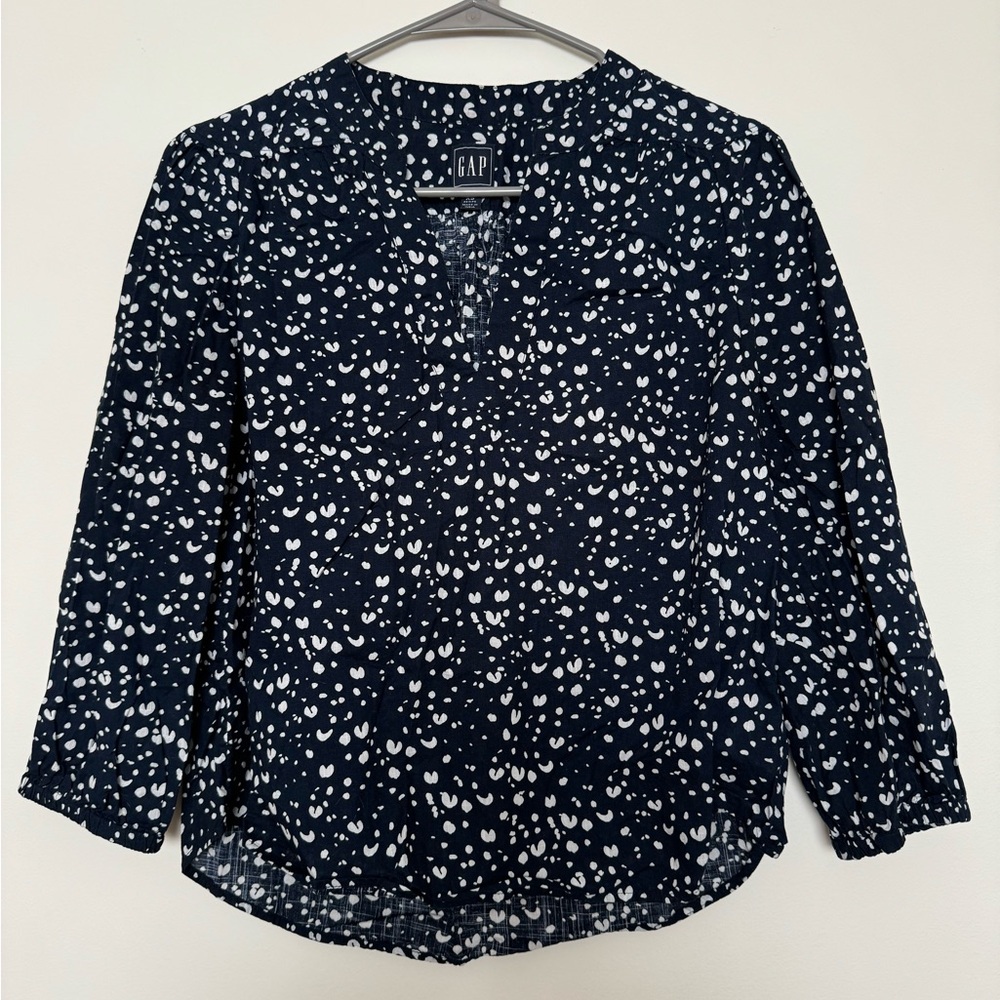 Gap Women’s Navy Print Top PXS